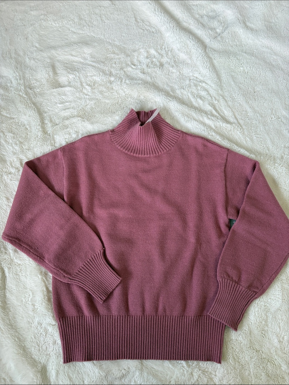 NWT SEALED! Ann Taylor Dusty Rose Ribbed Mock Neck Sweater, size Small